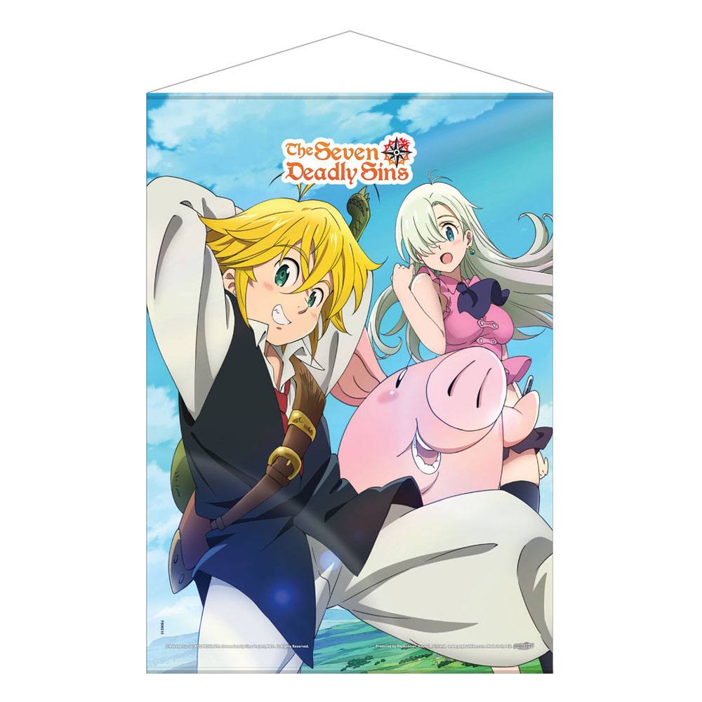 The Seven Deadly Sins Wallscroll Meliodas, Elizabeth & Hawk 50 x 70 cm"